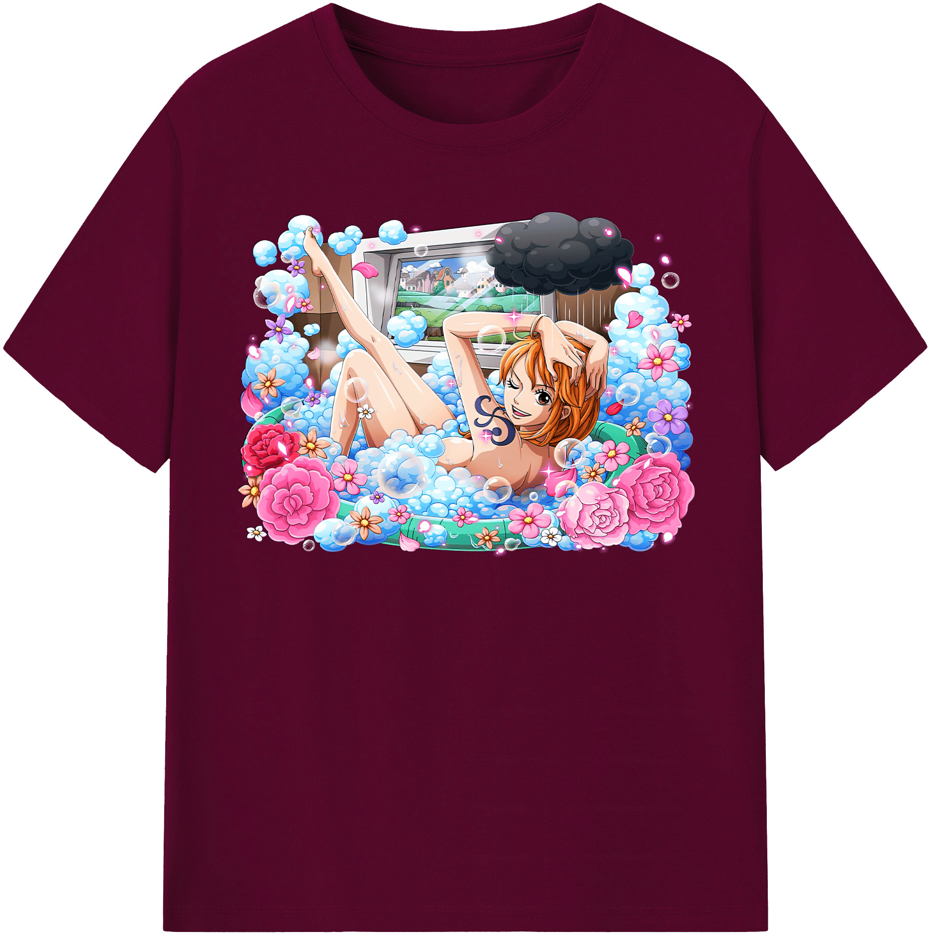 （画像用） ワンピース ナミ ONE PIECE Nami レディースカジュアルプリントTシャツ（綿100％）